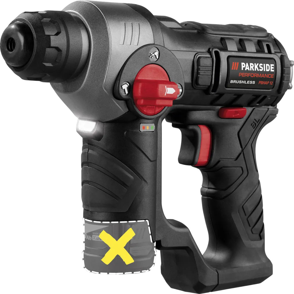 PARKSIDE PERFORMANCE® 12 V Akku-Bohrhammer »PBHAP 12 A1«, ohne Akku und Ladegerät