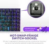 NZXT KB-002NB Function 2 MiniTKL Gateron Swift Optical Purple Gamer Keyboard