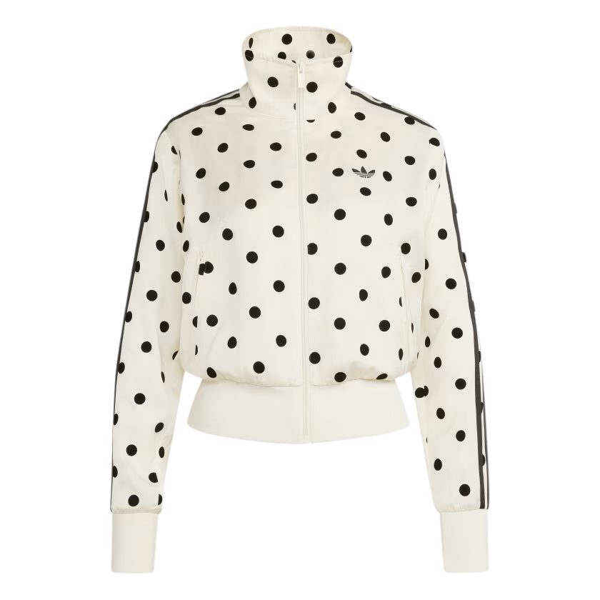 adidas Originals Modern Satin Polka Dots TT Track Top – Größe S – Off White/Black